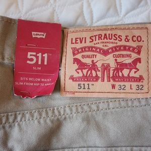 Levi's 511 slim straight tan jeans  30x30
